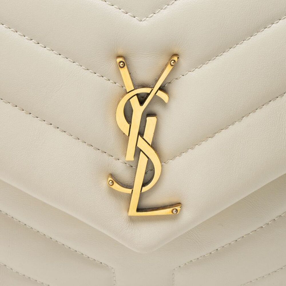 Saint Laurent Matelasse Calfskin Monogram LouLou Chain Small Shoulder Bag - Picture 9 of 15
